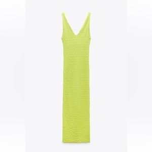 Zara green midi dress